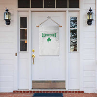 Leprecunt Bold Shamrock Graphic Garden Flag Funny Irish St Patricks Day Party Adult Humor