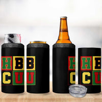 HBCU Block Letter Pride Graphic 4 in 1 Can Cooler Tumbler College Support Statement Black Excellence