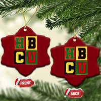 HBCU Block Letter Pride Graphic Ceramic Ornament College Support Statement Black Excellence