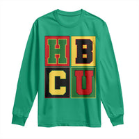 HBCU Block Letter Pride Graphic Long Sleeve Shirt College Support Statement Black Excellence