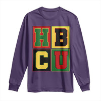 HBCU Block Letter Pride Graphic Long Sleeve Shirt College Support Statement Black Excellence