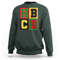 HBCU Block Letter Pride Graphic Sweatshirt College Support Statement Black Excellence