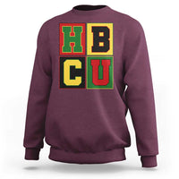 HBCU Block Letter Pride Graphic Sweatshirt College Support Statement Black Excellence