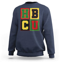 HBCU Block Letter Pride Graphic Sweatshirt College Support Statement Black Excellence