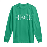HBCU Pride Classic Statement Long Sleeve Shirt Minimalist Black Excellence and History