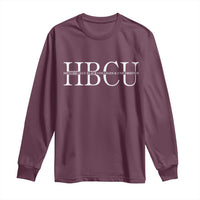 HBCU Pride Classic Statement Long Sleeve Shirt Minimalist Black Excellence and History