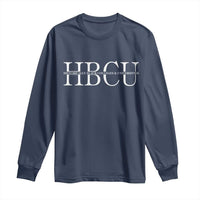 HBCU Pride Classic Statement Long Sleeve Shirt Minimalist Black Excellence and History