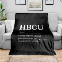 HBCU Definition Throw Blanket Historically Black College Pride Celebrating Education and Black History