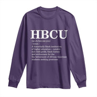 HBCU Definition Long Sleeve Shirt Historically Black College Pride Celebrating Education and Black History