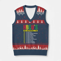 HBCUs Are Responsible For Black Excellence V-Neck Knit Sweater Vest Powerful Education Impact Statistics Pride