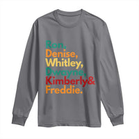90s Black Sitcom HBCU Culture Tribute Long Sleeve Shirt Ron Denise Whitley Dwayne Kimberly Freddie