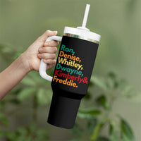 90s Black Sitcom HBCU Culture Tribute Tumbler With Handle Ron Denise Whitley Dwayne Kimberly Freddie