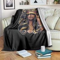 HBCU Queen Vibes Throw Blanket Melanin Music College Pride for Black Excellence Supporters