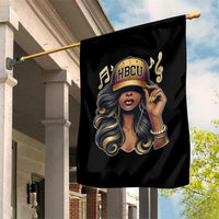 HBCU Queen Vibes Garden Flag Melanin Music College Pride for Black Excellence Supporters