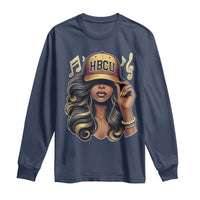 HBCU Queen Vibes Long Sleeve Shirt Melanin Music College Pride for Black Excellence Supporters