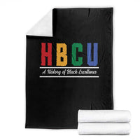 HBCU A History of Black Excellence Throw Blanket College Pride Statement Celebrating African American Achievement
