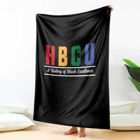 HBCU A History of Black Excellence Throw Blanket College Pride Statement Celebrating African American Achievement