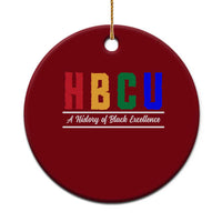 HBCU A History of Black Excellence Ceramic Ornament College Pride Statement Celebrating African American Achievement
