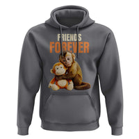 Friends Forever Viral Punch The Monkey Hoodie Cute Baby Monkey Hugging Plush Toy Best Friend Gift