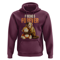 Friends Forever Viral Punch The Monkey Hoodie Cute Baby Monkey Hugging Plush Toy Best Friend Gift