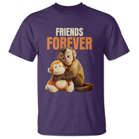 Friends Forever Viral Punch The Monkey T Shirt Cute Baby Monkey Hugging Plush Toy Best Friend Gift