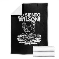 Lo Siento Wilson Funny Chicken Floating Meme Throw Blanket Viral Rooster Spanish Apology Trend