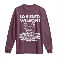 Lo Siento Wilson Funny Chicken Floating Meme Long Sleeve Shirt Viral Rooster Spanish Apology Trend