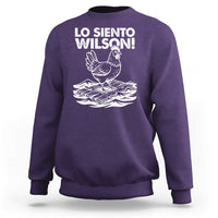 Lo Siento Wilson Funny Chicken Floating Meme Sweatshirt Viral Rooster Spanish Apology Trend