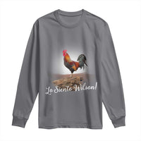 Lo Siento Wilson Funny Chicken Floating Meme Long Sleeve Shirt Dramatic Rooster Parody Spanish Apology