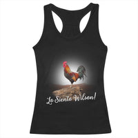 Lo Siento Wilson Funny Chicken Floating Meme Racerback Tank Top Dramatic Rooster Parody Spanish Apology
