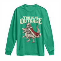This Is an Outrage Royal Cat Long Sleeve Shirt Funny Princess Cat Riding Dragon Fantasy