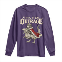 This Is an Outrage Royal Cat Long Sleeve Shirt Funny Princess Cat Riding Dragon Fantasy