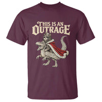This Is an Outrage Royal Cat T Shirt Funny Princess Cat Riding Dragon Fantasy