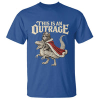 This Is an Outrage Royal Cat T Shirt Funny Princess Cat Riding Dragon Fantasy