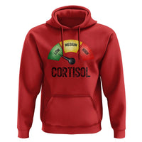 Funny Low Cortisol Stress Meter Hoodie Low Medium High Anxiety Humor