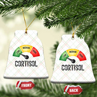 Funny Low Cortisol Stress Meter Ceramic Ornament Low Medium High Anxiety Humor
