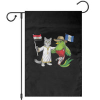 Egypt and Guatemala Friendship Heritage Pride Garden Flag Cute Cat and Quetzal Holding Flag