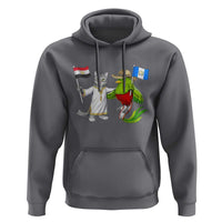 Egypt and Guatemala Friendship Heritage Pride Hoodie Cute Cat and Quetzal Holding Flag