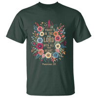 Trust in the Lord Proverbs 3:5 Floral Christian T Shirt Inspirational Bible Verse