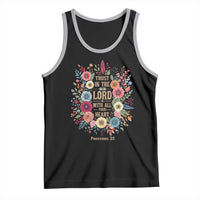 Trust in the Lord Proverbs 3:5 Floral Christian Tank Top Inspirational Bible Verse
