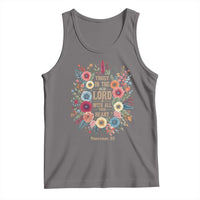 Trust in the Lord Proverbs 3:5 Floral Christian Tank Top Inspirational Bible Verse