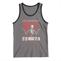 Dark Japanese Aesthetic Skeleton Meme Graphic Tank Top I Got a Severe Case of It Is What It Is