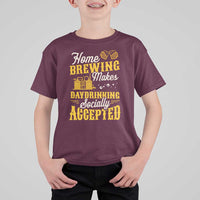 Funny Craft Crew Beer Homebrewers T Shirt For Kid Home Brewing Makes Day Drinking Socially Accepted Brewery Fans
