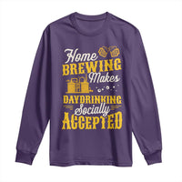 Funny Craft Crew Beer Homebrewers Long Sleeve Shirt Home Brewing Makes Day Drinking Socially Accepted Brewery Fans