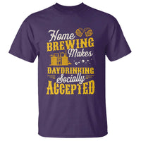 Funny Craft Crew Beer Homebrewers T Shirt Home Brewing Makes Day Drinking Socially Accepted Brewery Fans