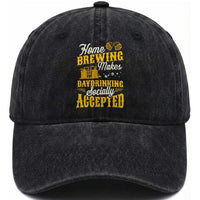 Funny Craft Crew Beer Homebrewers Washed Cotton Baseball Cap Home Brewing Makes Day Drinking Socially Accepted Brewery Fans