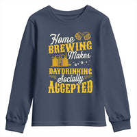 Funny Craft Crew Beer Homebrewers Youth Sweatshirt Home Brewing Makes Day Drinking Socially Accepted Brewery Fans