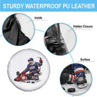 USA Eagle Vs Canada Loon Rivalry Graphic Spare Tire Cover Funny Sports Fan Ice Hockey Game Day Supporter