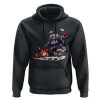 USA Eagle Vs Canada Loon Rivalry Graphic Hoodie Funny Sports Fan Ice Hockey Game Day Supporter