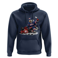 USA Eagle Vs Canada Loon Rivalry Graphic Hoodie Funny Sports Fan Ice Hockey Game Day Supporter